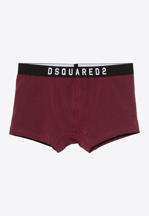 Dsquared2 Logo Waistband Boxers Bordeaux D9LC65620_60414