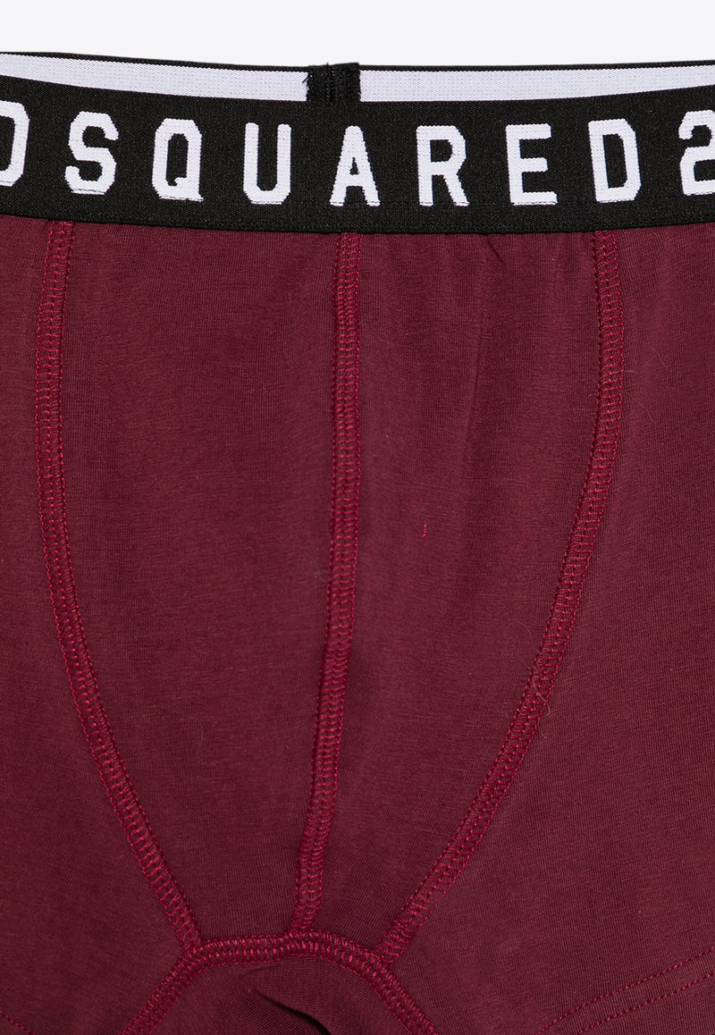 Dsquared2 Logo Waistband Boxers Bordeaux D9LC65620_60414