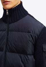 Moncler Padded Zip-Up Cardigan Navy J20919B00029M1172_775