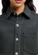 AMI PARIS Ami De Coeur Overshirt Black UJK261CO0037_001