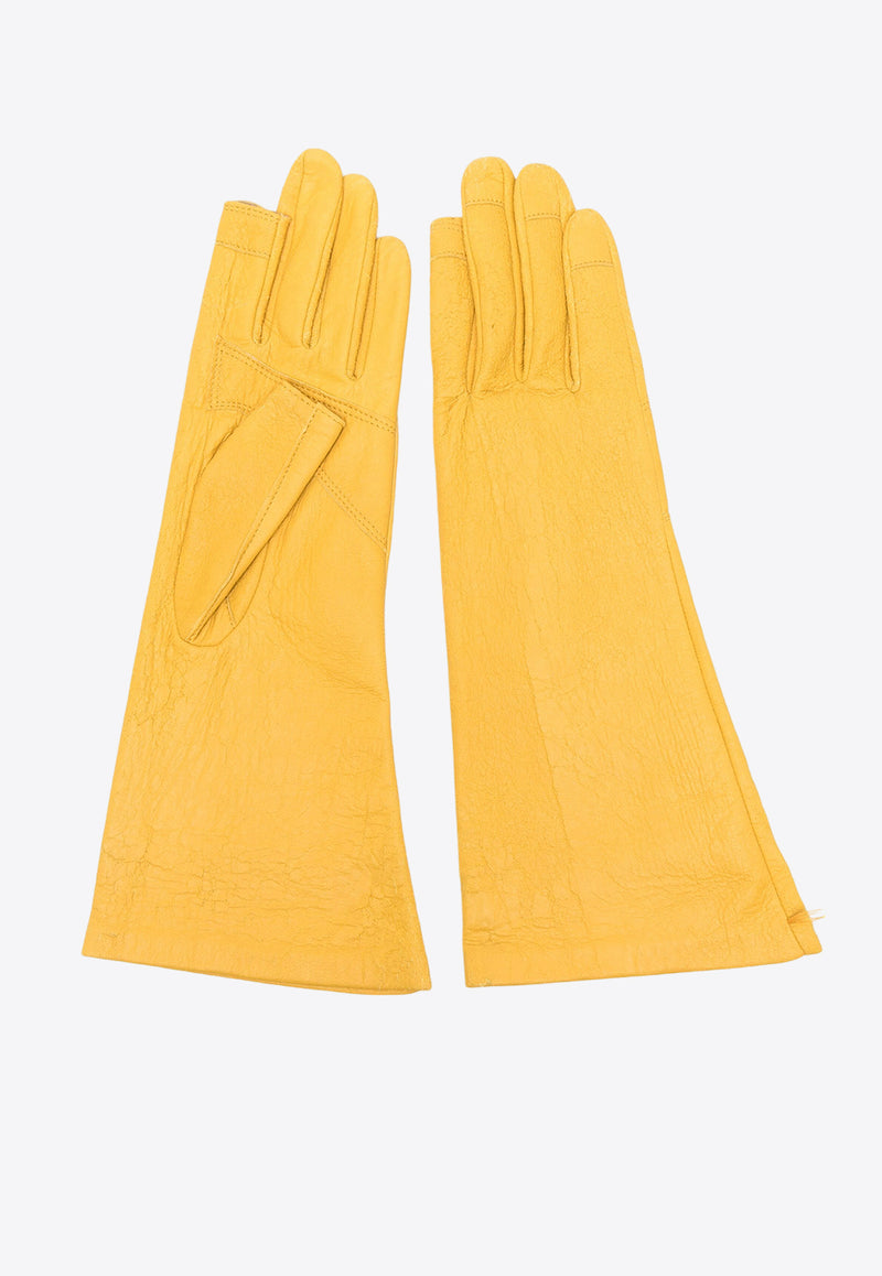 Rick Owens Bean Blister Leather Gloves Yellow RO02D3451LBA_12