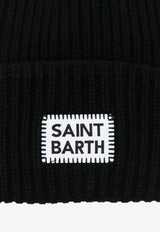 MC2 Saint Barth Berry Logo Patch Beanie Black BRR0003_01432G