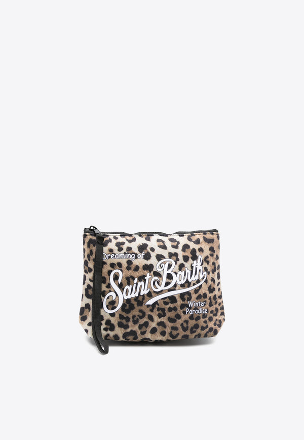 MC2 Saint Barth Aline Leopard Print Vanity Pouch Brown ALI0002_02151G