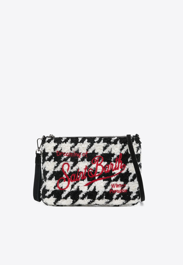 MC2 Saint Barth Parisienne Houndstooth Zip Pouch Monochrome PAR0009_01512G