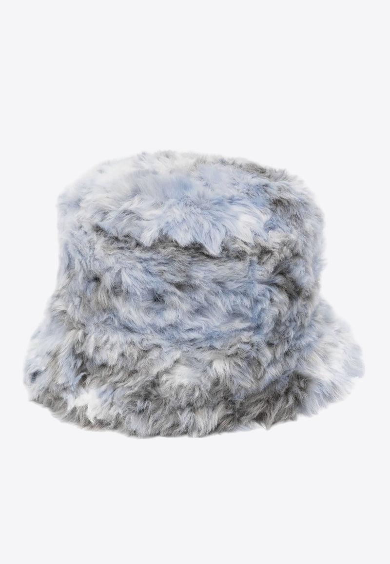 Marni Faux-Fur Logo Bucket Hat Gray CLMC0055SUUTA121_JQN42