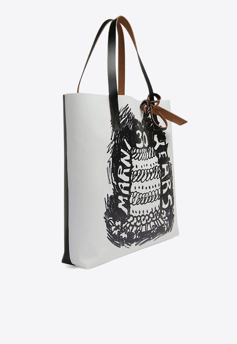 Marni 30th Anniversary Print Tribeca Tote Bag White SHMPQ10A17P8092_00N99