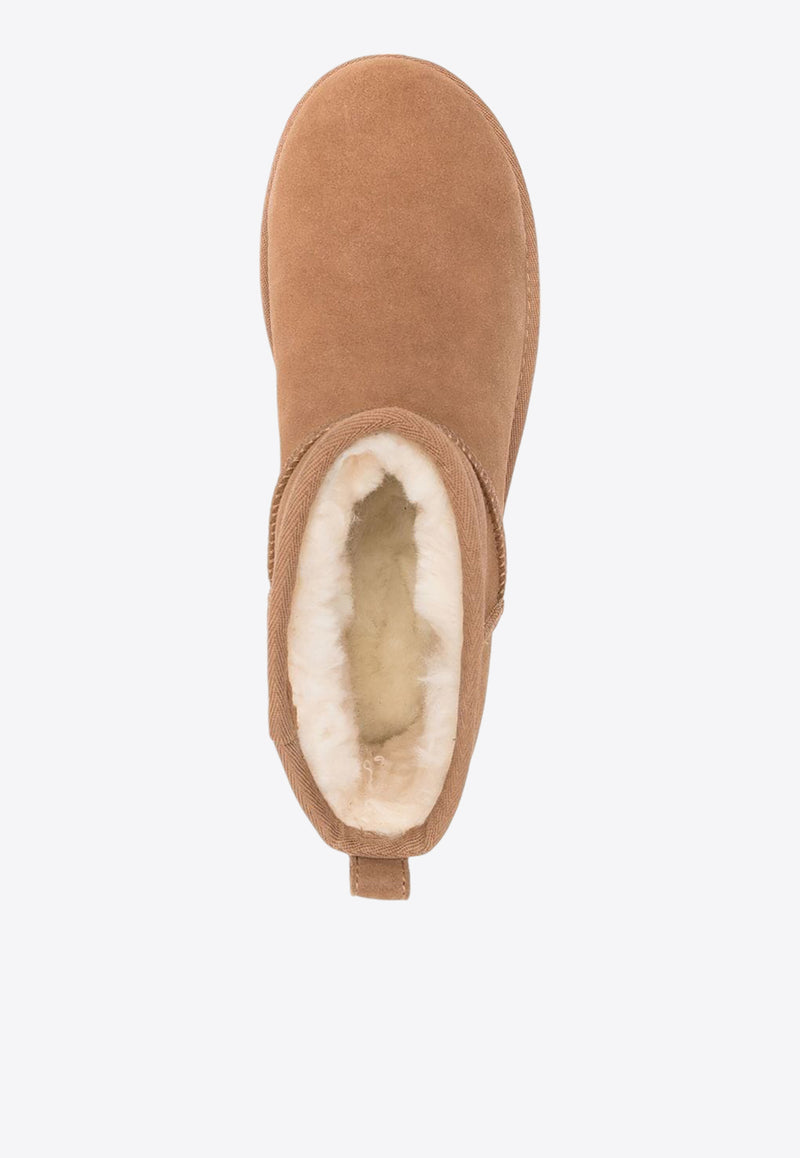 UGG Classic Ultra Mini Flatform Suede Boots Chestnut 1135092_CHE