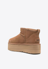 UGG Classic Ultra Mini Flatform Suede Boots Chestnut 1135092_CHE