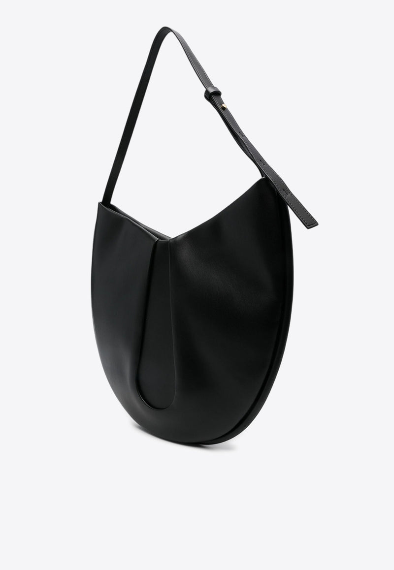 Themoirè Tike Faux Leather Shoulder Bag  Black TMCOTKN_1