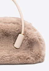 Themoirè Selene Faux Fur Top Handle Bag Beige TMFW24SF97_97