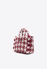 MC2 Saint Barth Mini Vanity Houndstooth Tote Bag Red VAMI005_00516G