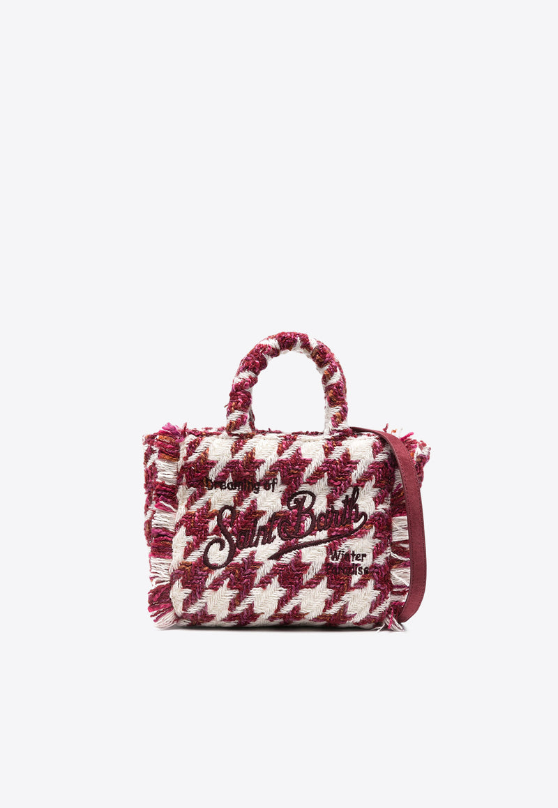 MC2 Saint Barth Mini Vanity Houndstooth Tote Bag Red VAMI005_00516G