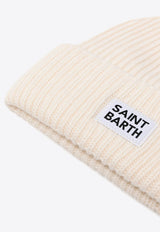 MC2 Saint Barth Berry Logo Patch Beanie Off-white BRR0003_02432G