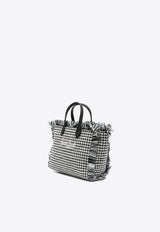 MC2 Saint Barth Mini Vanity Houndstooth Tote Bag Gray VAMI007_01588G