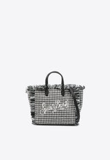 MC2 Saint Barth Mini Vanity Houndstooth Tote Bag Gray VAMI007_01588G