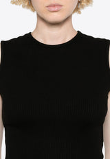 Agolde Binx Ribbed Tank Top Black A72923048_BLK