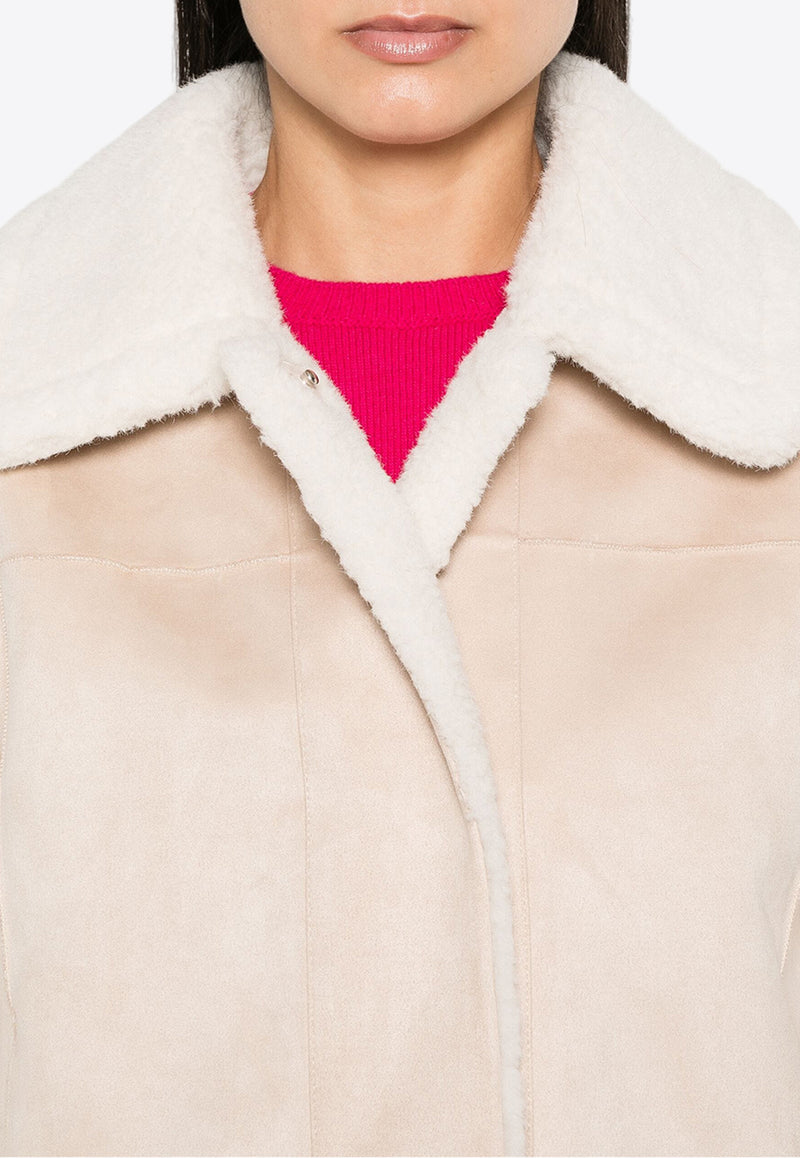 MC2 Saint Barth Lorayne Shearling Jacket Pink LOA001_00563G