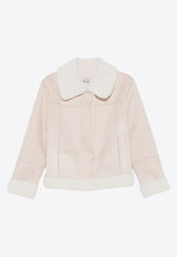 MC2 Saint Barth Lorayne Shearling Jacket Pink LOA001_00563G