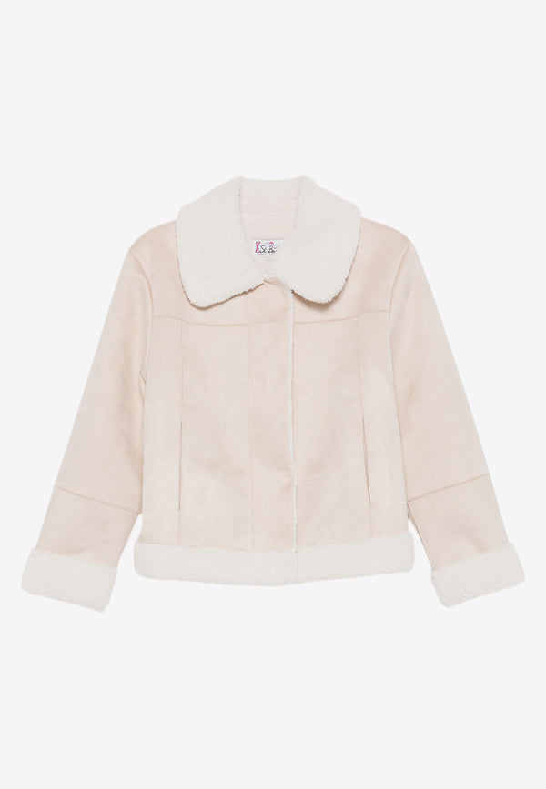 MC2 Saint Barth Lorayne Shearling Jacket Pink LOA001_00563G