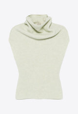 Rick Owens Crater Turtleneck Rib-Knit Top Green RO02D3680KWPL_25