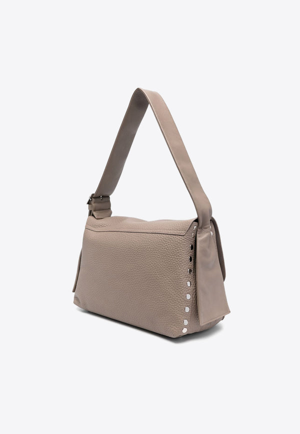 Zanellato Medium Postina Centauro Shoulder Bag Taupe 0687301120000M_Z0110