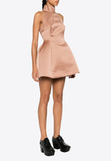 Marni Duchess Satin High-Neck Mini Dress Blush ABMA1353SYUTP784_00M02