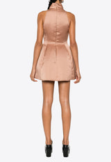 Marni Duchess Satin High-Neck Mini Dress Blush ABMA1353SYUTP784_00M02