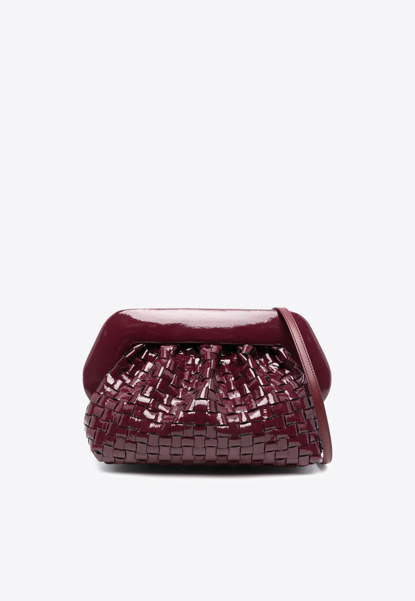 Themoirè Bios Woven Naplak Clutch Bag Bordeaux TMFW24BIW_92