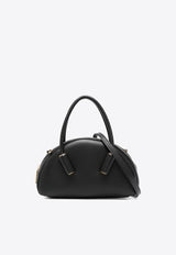 Themoirè Selene Faux Leather Top Handle Bag Black TMCOSN_1