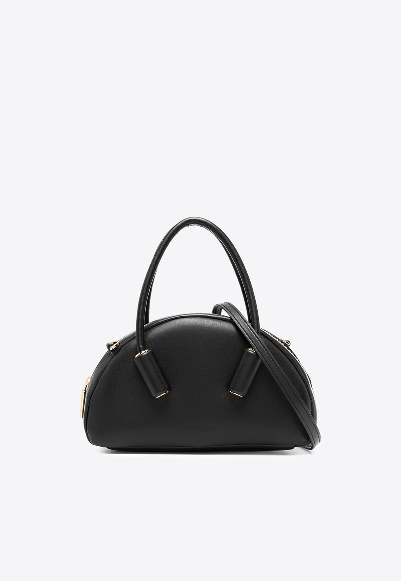 Themoirè Selene Faux Leather Top Handle Bag Black TMCOSN_1