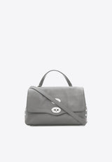 Zanellato Small Postina Daily Leather Crossbody Bag Gray 0680100050000S_Z0130