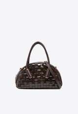 Themoirè Selene Woven Naplak Top Handle Bag Fondant TMFW24SIW_98