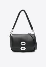 Zanellato Small Ella Piuma Chain Crossbody Bag Black 0687401130000S_Z0001