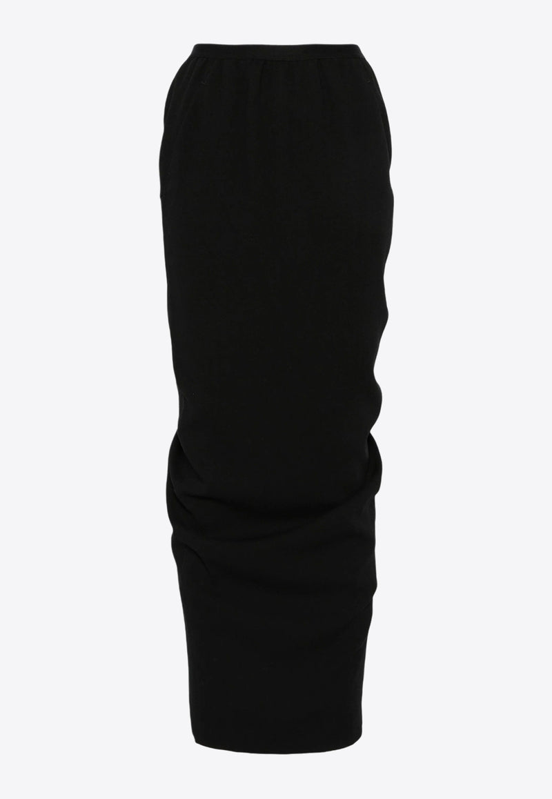 Rick Owens Pillar Wrap Maxi Skirt Black RO02D3383WA_09