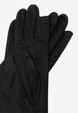 Rick Owens Bean Blister Leather Gloves Black RO02D3451LBA_09