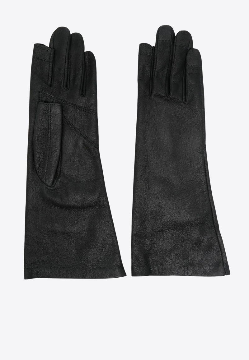 Rick Owens Bean Blister Leather Gloves Black RO02D3451LBA_09