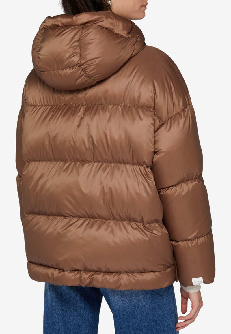 Max Mara The Cube Trebi Quilted Puffer Jacket  Brown 2429486135600TREBI_027