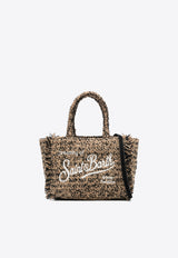 MC2 Saint Barth Colette Logo Embroidered Tweed Tote Bag Beige COL0015_00518G