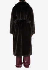 Agolde X Shoreditch Ski Club Long Coat Dark Brown A5076_IFSO