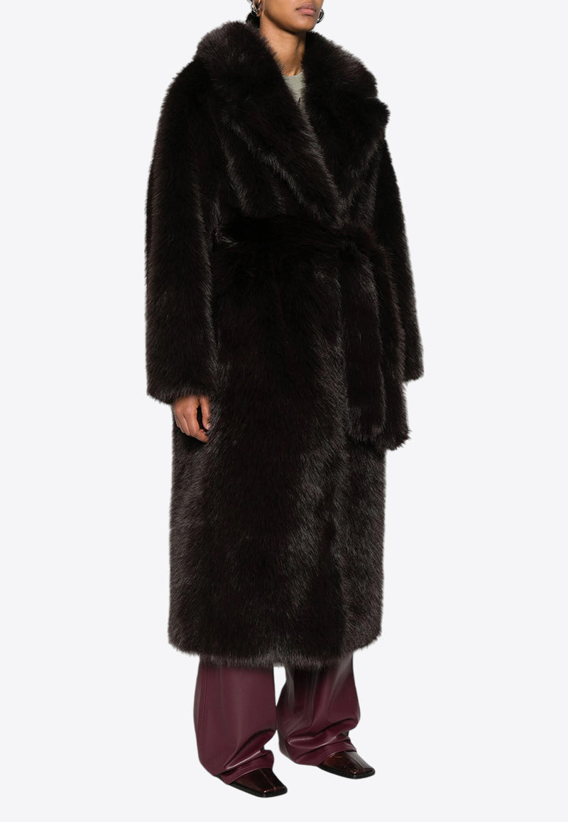 Agolde X Shoreditch Ski Club Long Coat Dark Brown A5076_IFSO