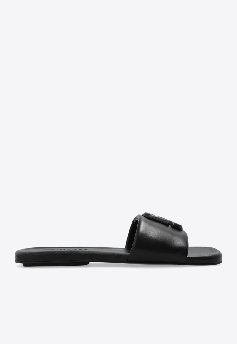 Marc Jacobs The J Marc Leather Flat Sandals Black 2P3FSA006F06 0-001