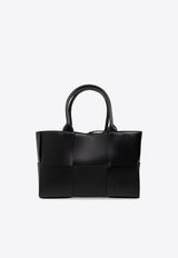 Bottega Veneta Small Arco Intrecciato Leather Tote Bag Black 652867 VCQC2-8425