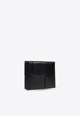 Bottega Veneta Cassette Bill Clip Intrecciato Leather Wallet Black 749453 VBWD2-8803