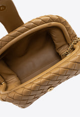 Bottega Veneta Medium Lauren 1980 Intrecciato Leather Clutch Dark Praline 785807 V40Z1-9893