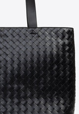 Bottega Veneta Large Intrecciato Leather Tote Bag Black 786666 V2HL1-8803