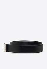 Bottega Veneta Leather Belt with Intrecciato Loop Black 793876 VALKO-8803