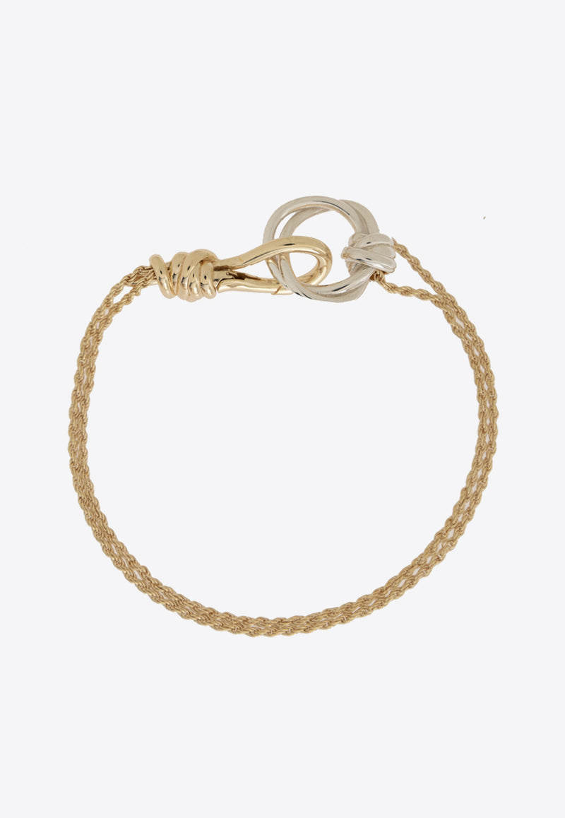 Bottega Veneta Double-Chain Knot Bracelet Gold 795803 V507D-8119