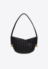 Bottega Veneta Baby Solstice Intrecciato Leather Shoulder Bag Black 796378 VCPP1-1019