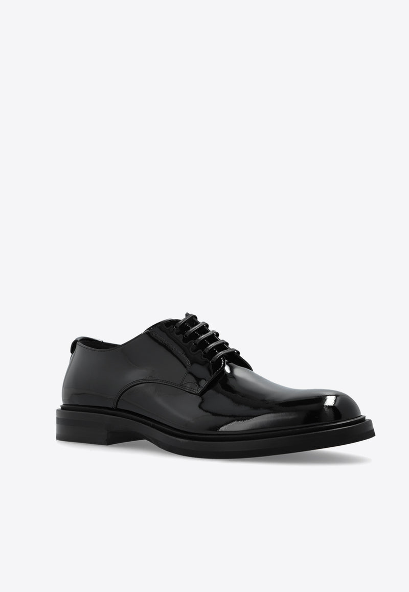 Dolce & Gabbana Altavilla Patent Leather Derby Shoes Black A10840 A1471-80999