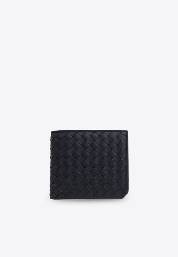 Bottega Veneta Piccolo Intrecciato Bi-Fold Wallet Black 796966 V4LQ2-8803